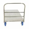 Vestil Stainless Steel Platform Truck 2000 lb Poly-On-Poly Casters 30 x 60 SSPT-3060